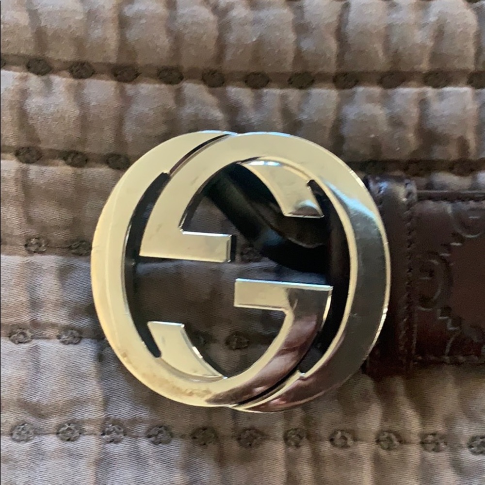 Gucci interlocking guccissima distress brown belt